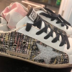Pink Tweed Golden Goose